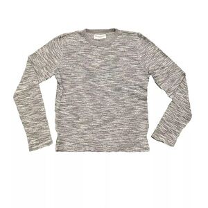 Officine Generale Heathered Gray Textured Shirt Size Small